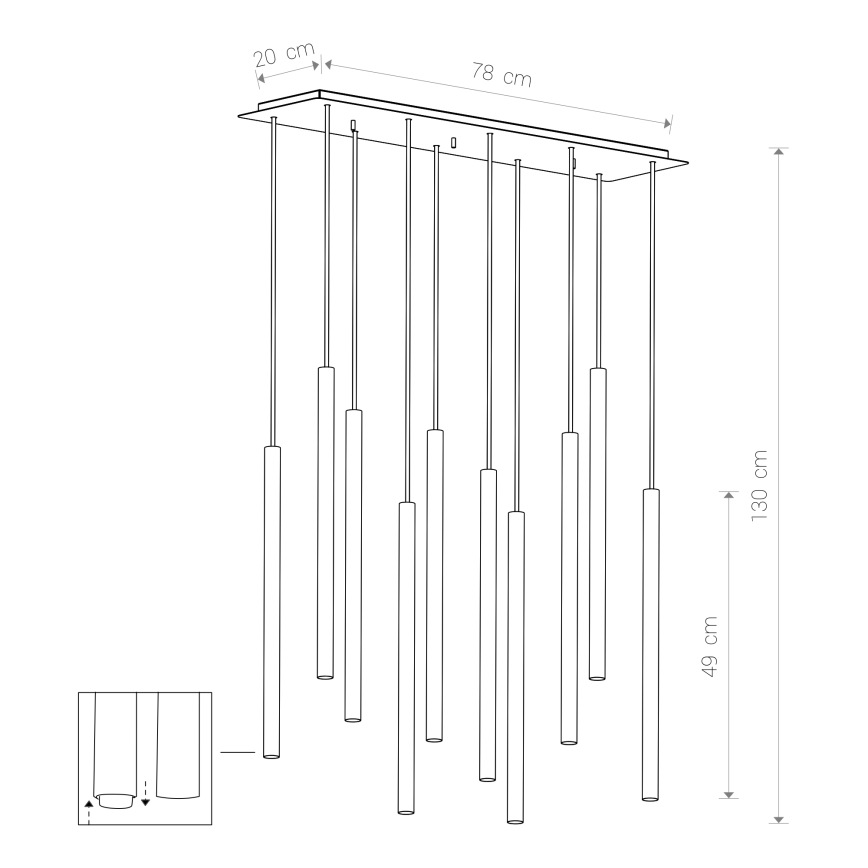 LASER BLACK 8923, h=130 cm – Obrázok 3